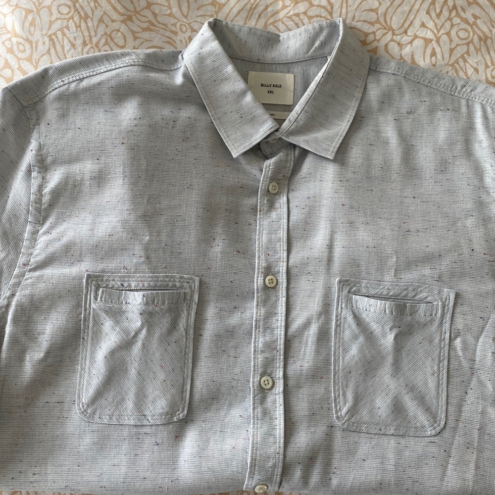 Billy Reid short sleeve casual shirt size extra extra large. Color detail.